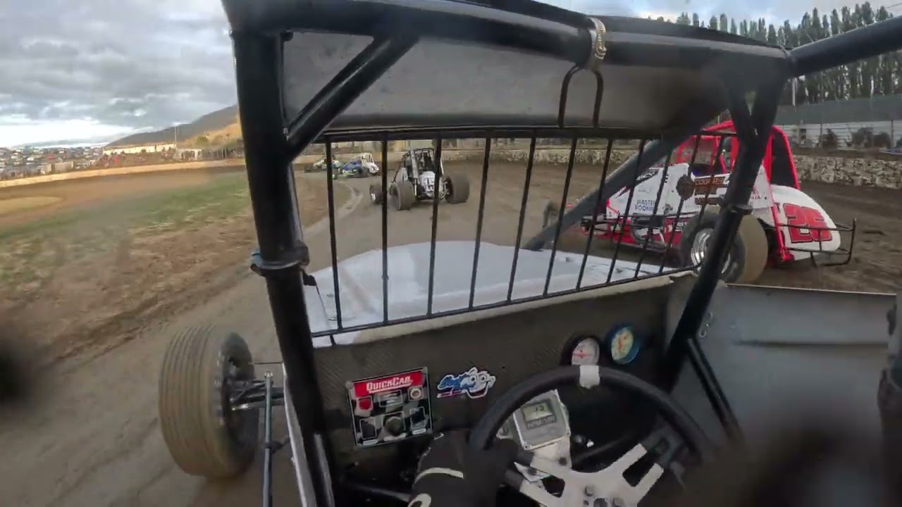 Cooper Wilson - Wingless Sprints Heat 2 - Hobart 4/11/23