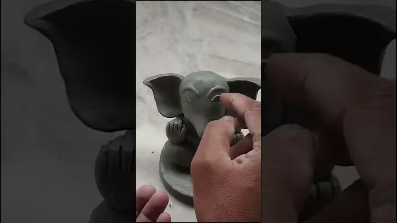 Clay Ganpathi Making | Clay Ganesha | Home Made Ganpati