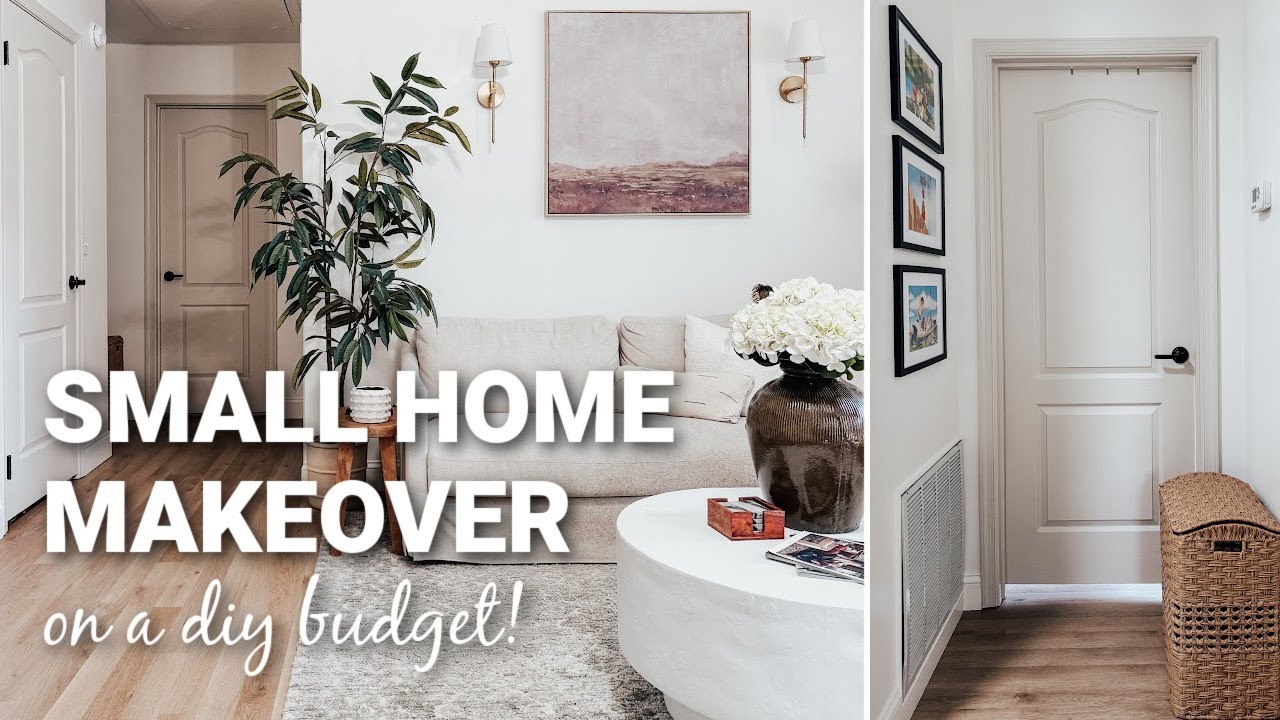 SMALL HOME MAKEOVER ON A BUDGET | PAINTING INTERIOR DOORS | HALLWAY DECORATING IDEAS | DIY PROJECTS