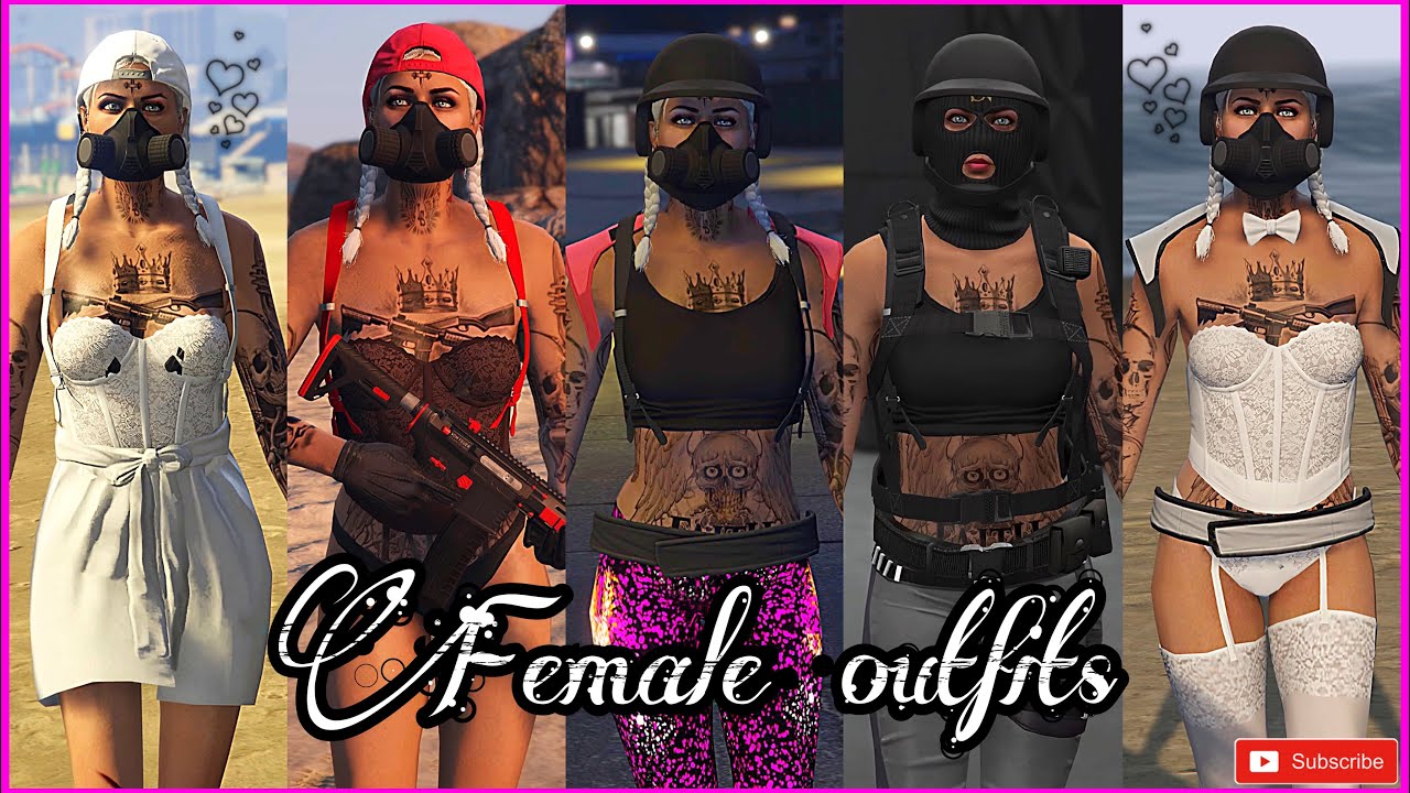 Top 5 Conjuntos Modeados Femeninos ♡ [PS4/XBOX ONE/PC] GTA V ONLINE