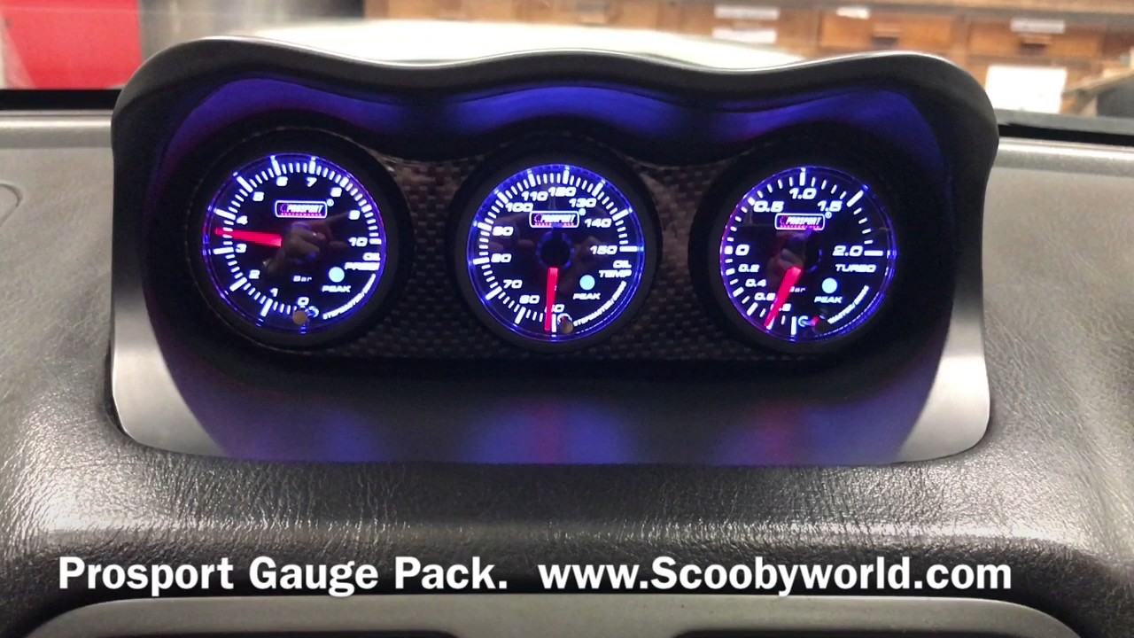 Prosport Gauge pack fitted In Subaru 2006 WRX - www.scoobyworld.com