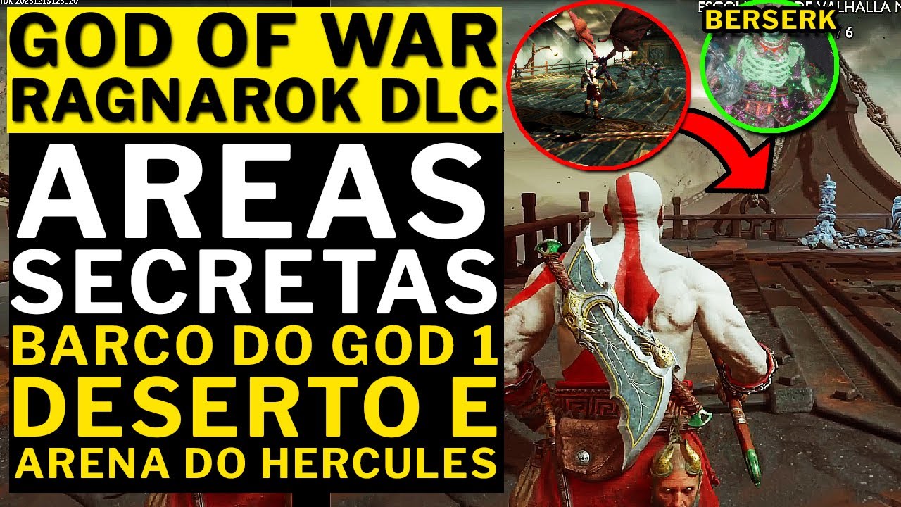 GOD OF WAR VALHALLA - AREAS SECRETAS CLASSICAS!! BARCO DO GOD 1 DESERTO DO GOD 1 + ARENA DO HERCULES