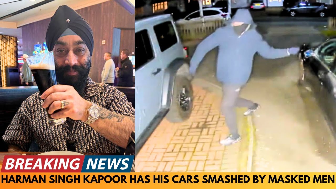 Автомобили Хармана Сингха Капура были разбиты на подъездной дорожке неизвестными в масках.