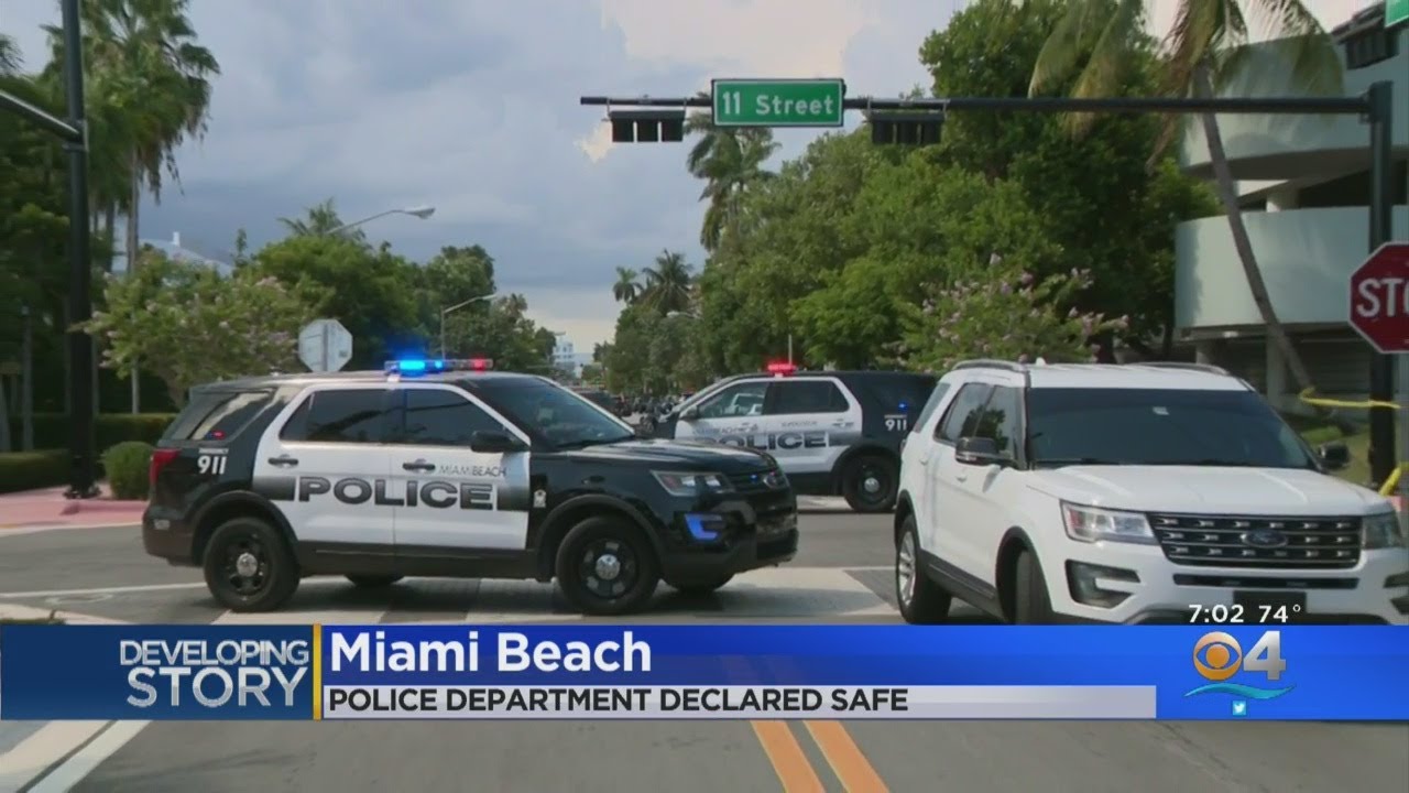 Miami Beach Police Headquarters Evacuated; Police Search For Individual That Threatened Law Enforcem