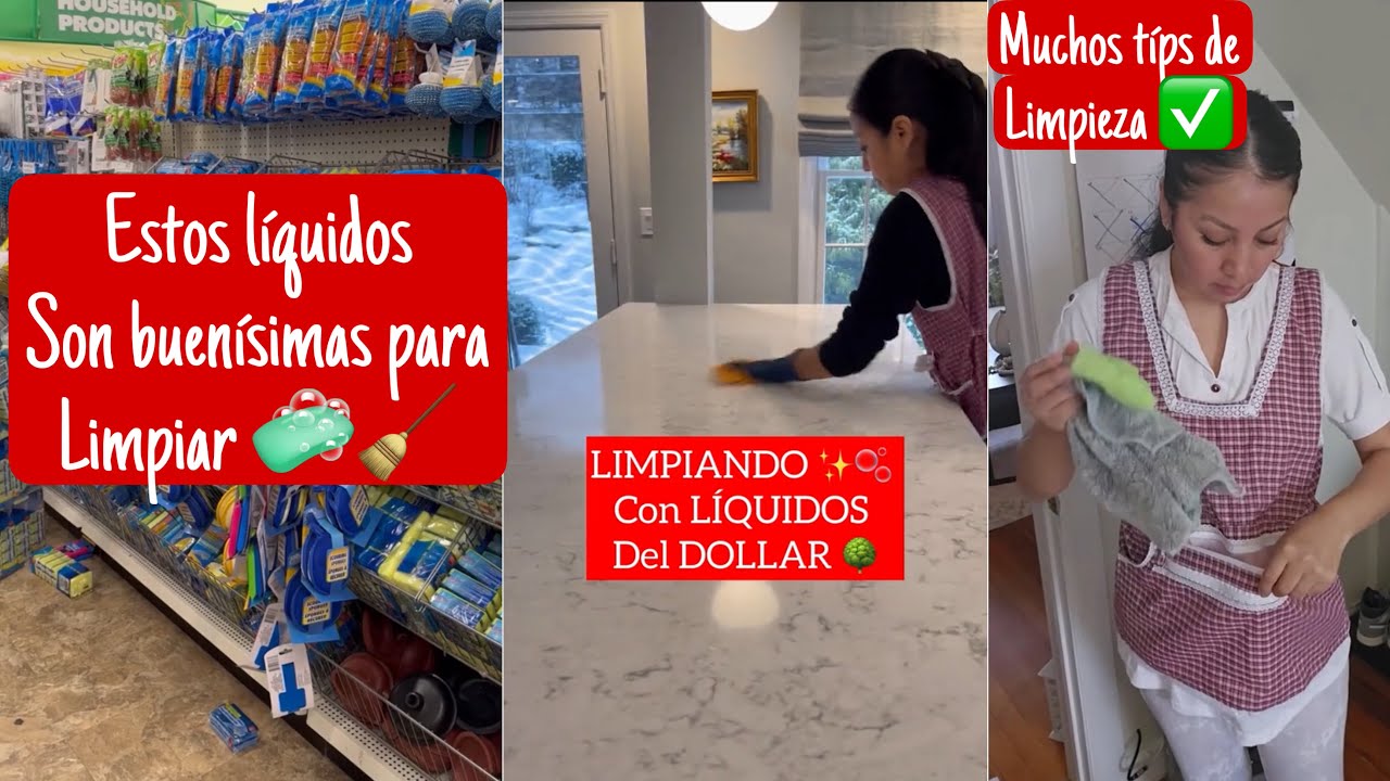 ESTIS LIQUIDOS DEL DOLLAR TREE SON MUY BEUNOS PARA LIMPIAR| LIMPIAMOS EL BAÑO Y LA COCINA