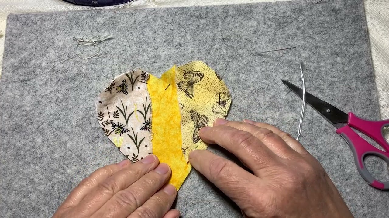 Day 4 of the 100 Day Project Slow Stitching Hearts