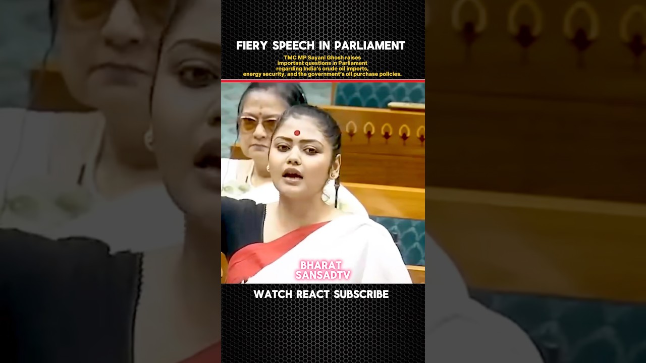 Fiery speech in parliament sayani Ghosh's
