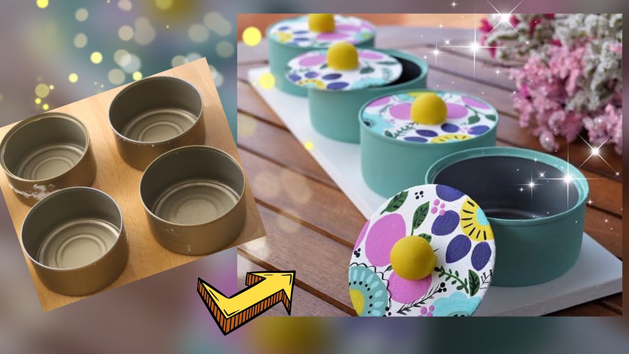 Genial  idea con latas de atún  manualidad para regalar o VENDER 🌿#latas #especias #condimento #diy
