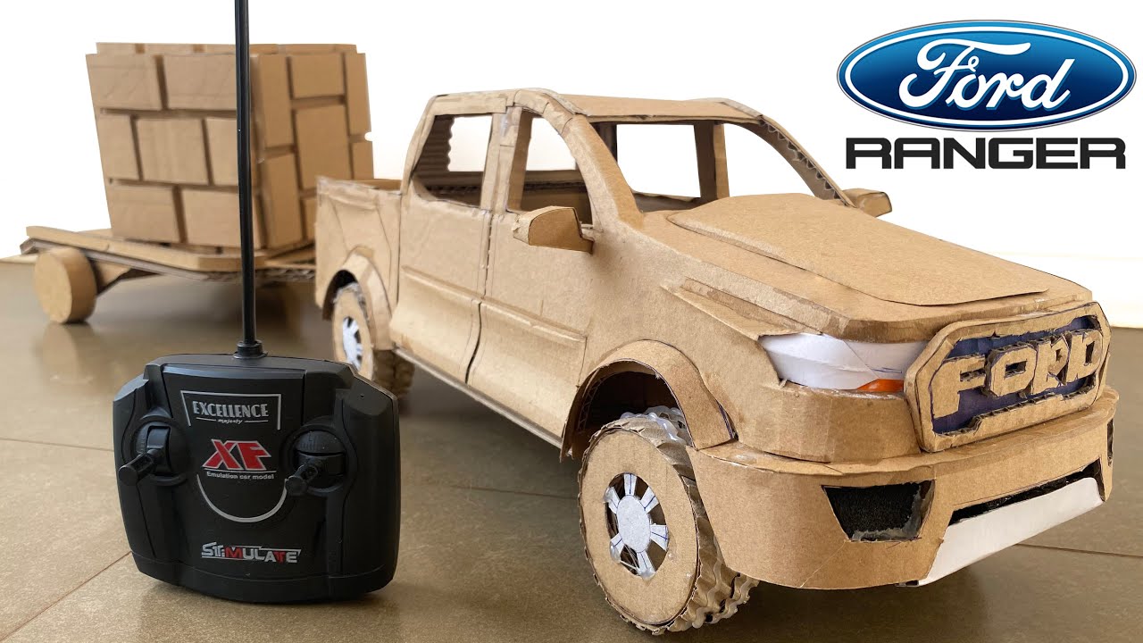 How to make Ford Ranger Car from Cardboard | Diy Car Toy