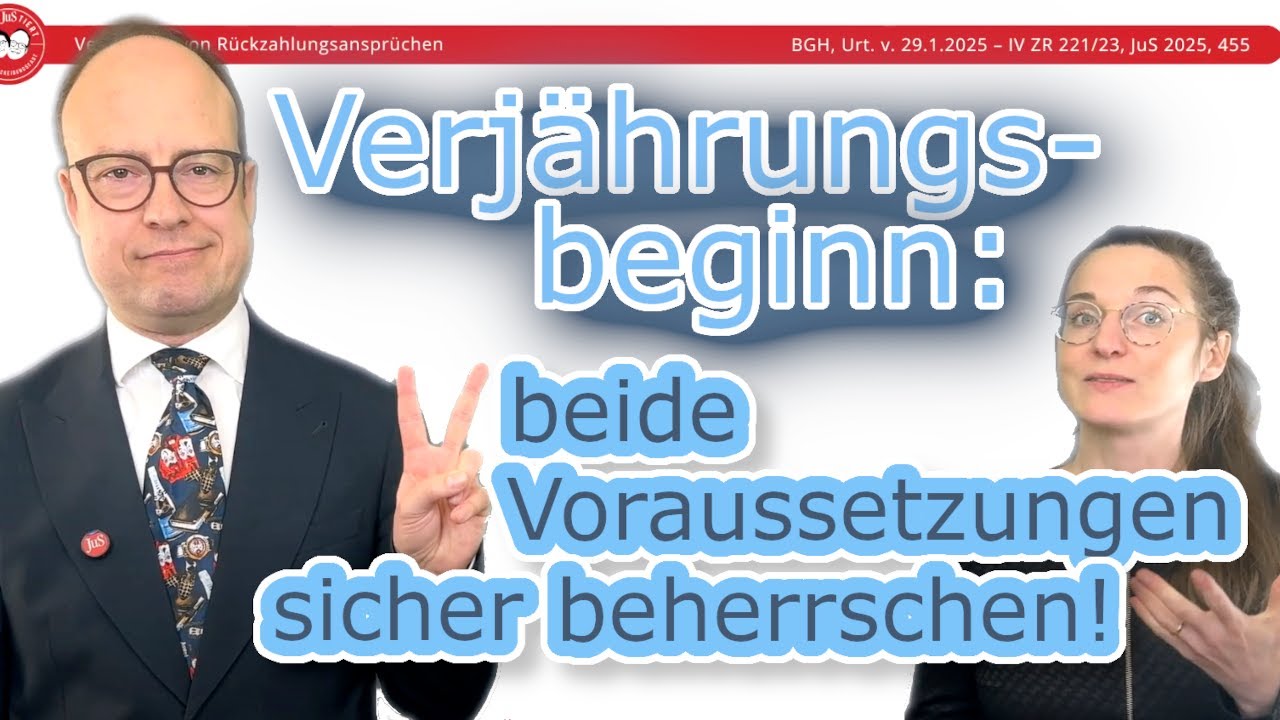 Voraussetzungen des Verjährungsbeginns