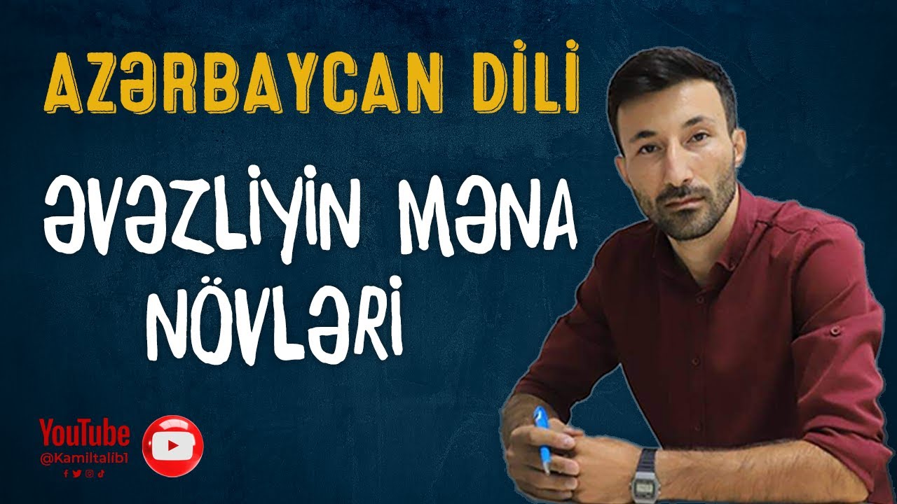 Azərbaycan dili Əvəzlik (tam) . Əvəzliyin məna növləri . O Bu əvəzliklərindən sonra vergül.