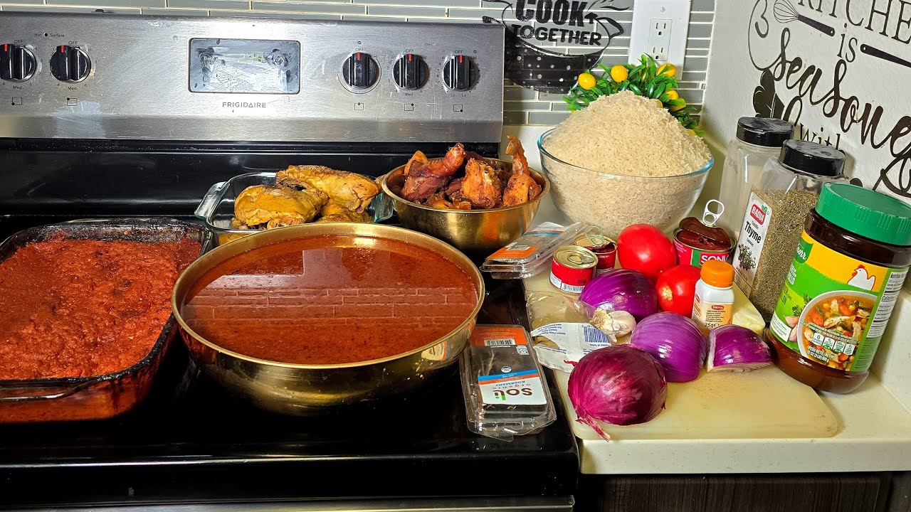 we are making  delicious. nigerian jollof   rice