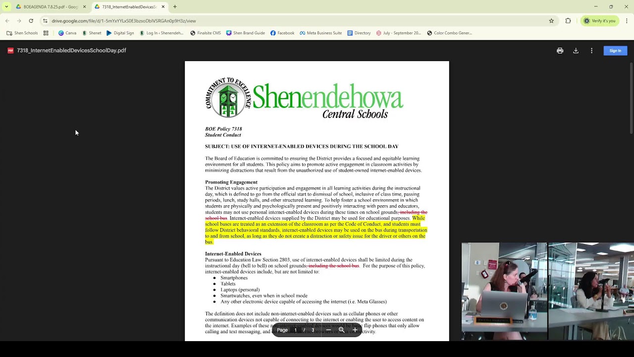 Shenendehowa Board of Education Meeting | July 8, 2025