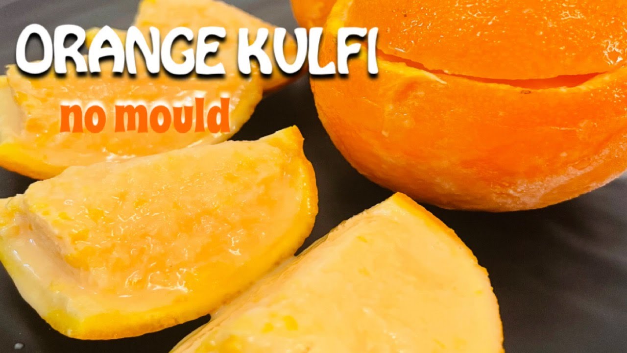 How to make the best orange kulfi~no mould/Easy orange kulfi recipie