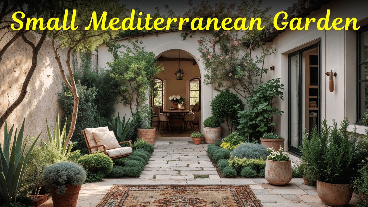 Small Mediterranean Garden Paradise Ideas Lush Courtyards, Terracotta Pots, and Drought-Tolerant