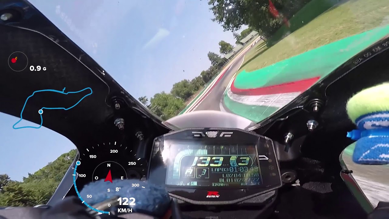 Gsx r 1000 2017 onboard imola 2.09