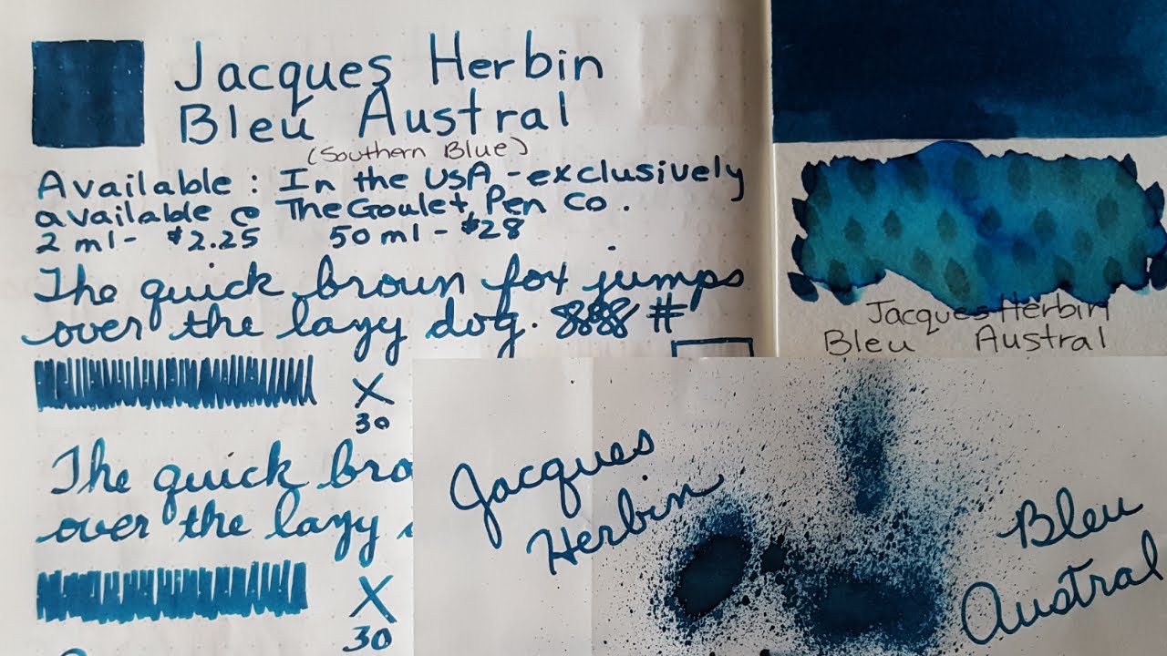 Jacques Herbin - Bleu Austral - Ink Profile
