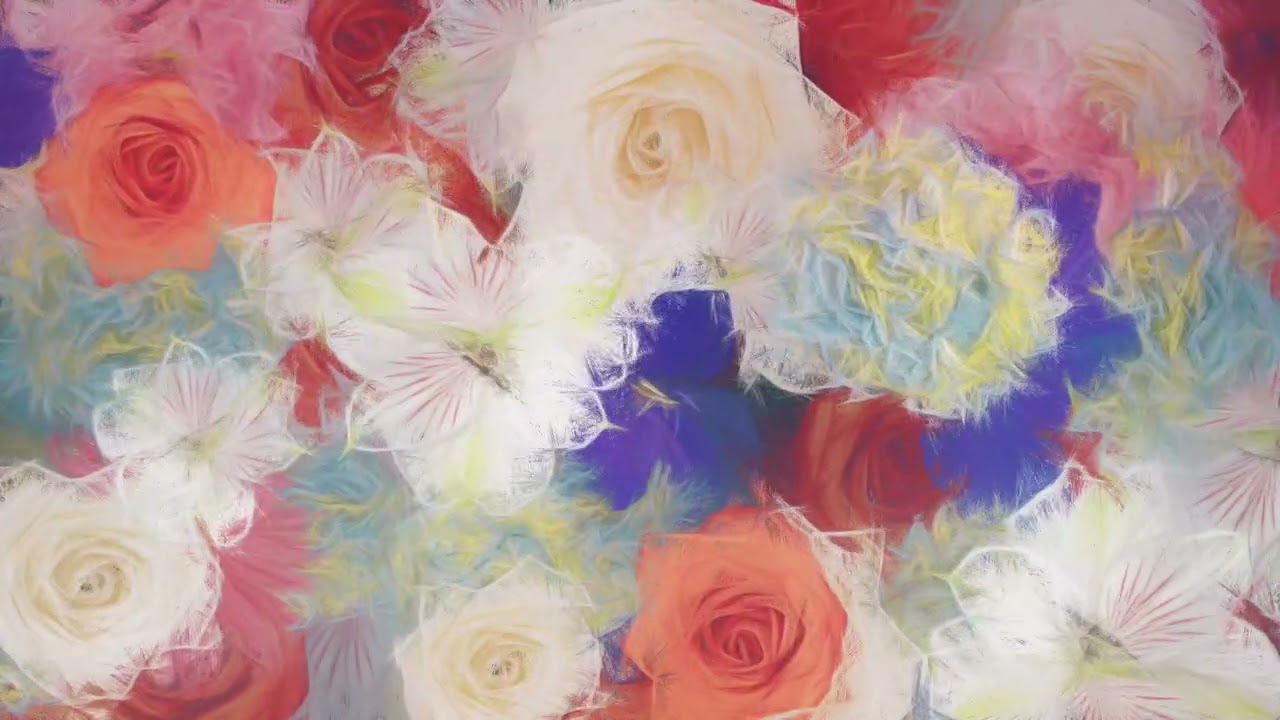 Colorful Flower Painting Watercolor Background Video Clip, No Copyright | Various Background Clips