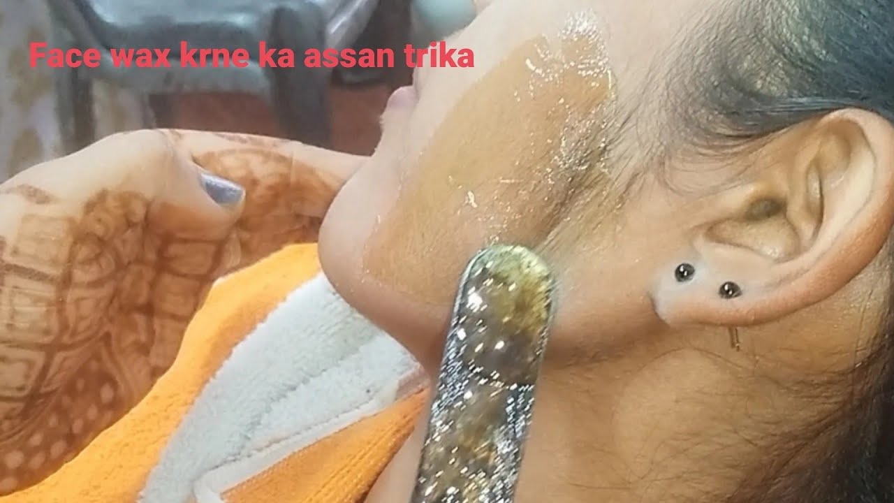 face wax krne ka assan trika  sikhe parlour jaisa/face wax! #virl #trending