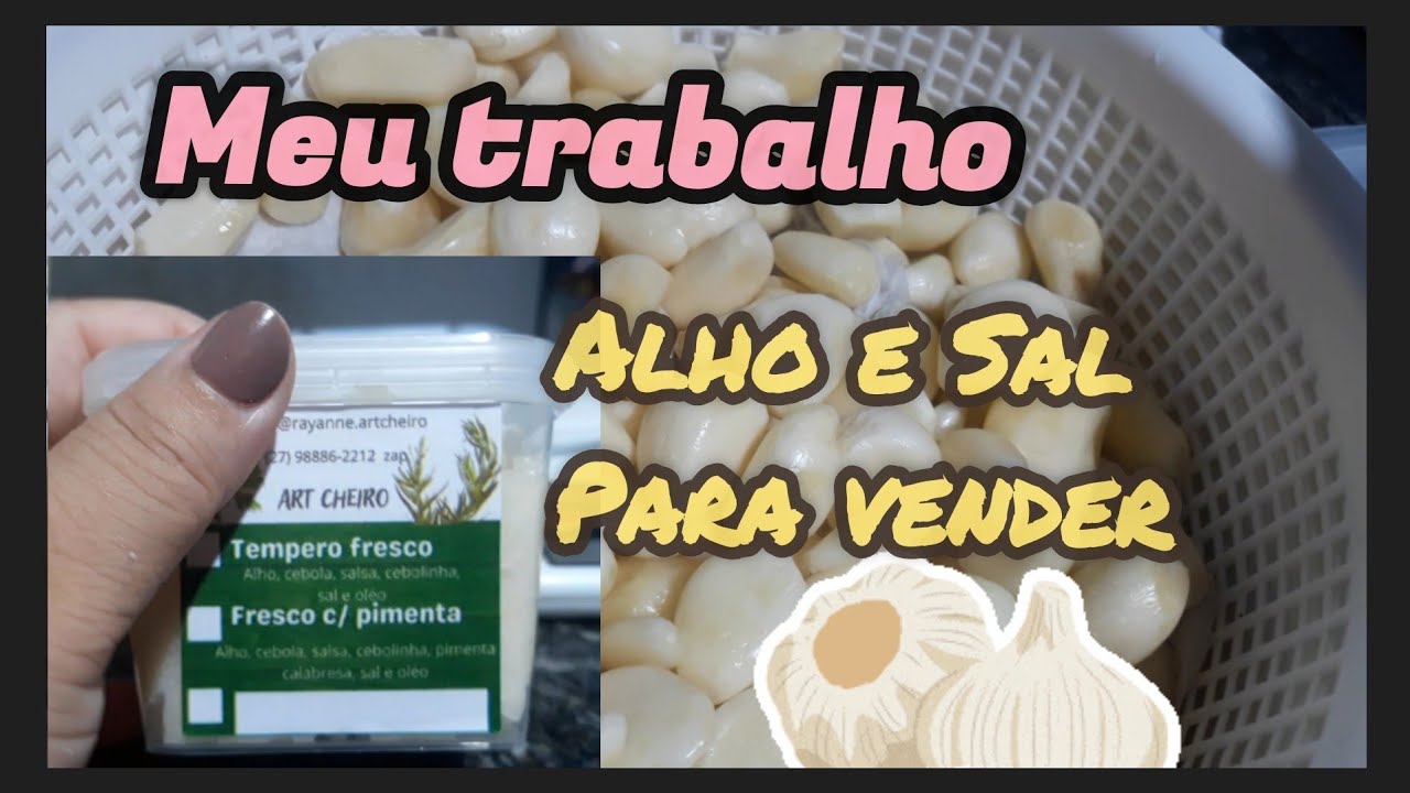 A Pasta de Tempero de Alho e Sal que faço para vender e sustentar minha casa😊