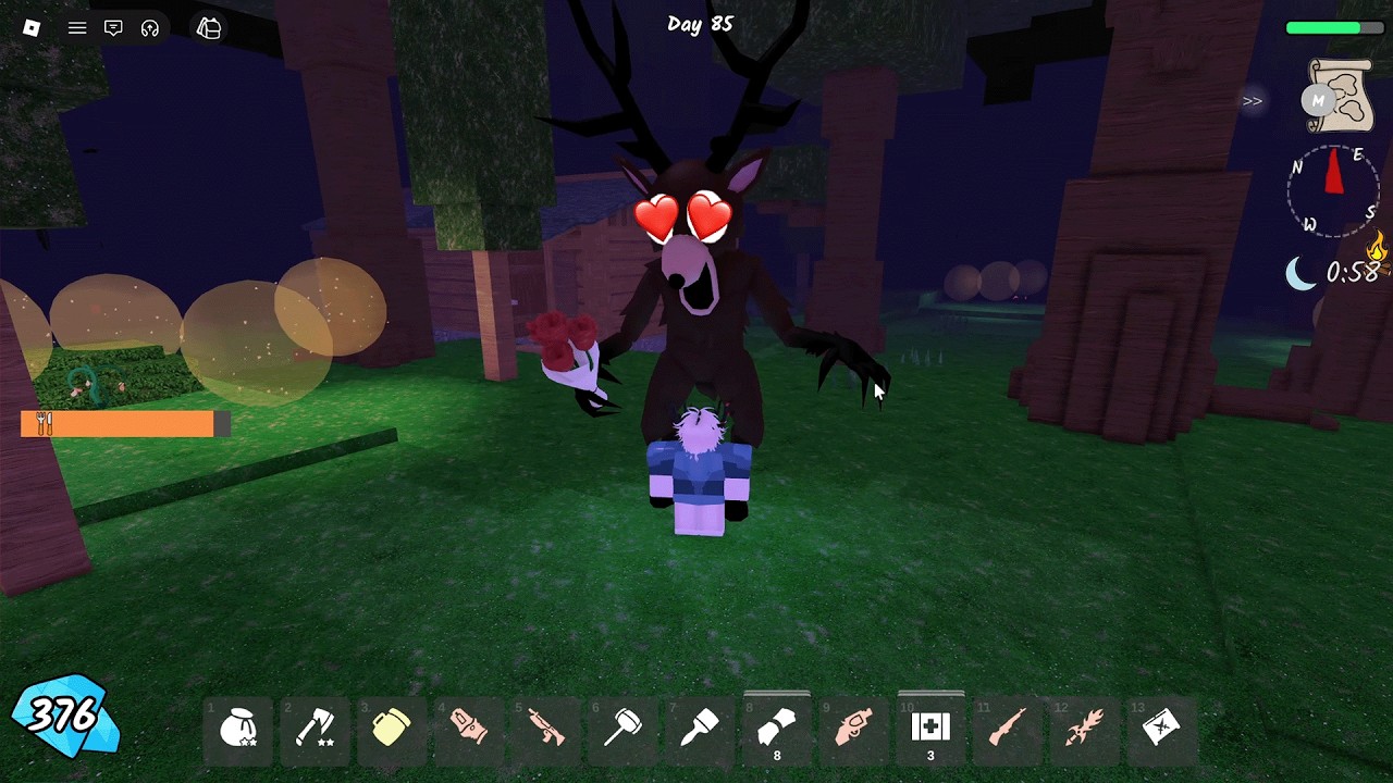 Gave A Bouquet The DEER VALENTINES UPDATE in 99 Night in The Forest! | New Update