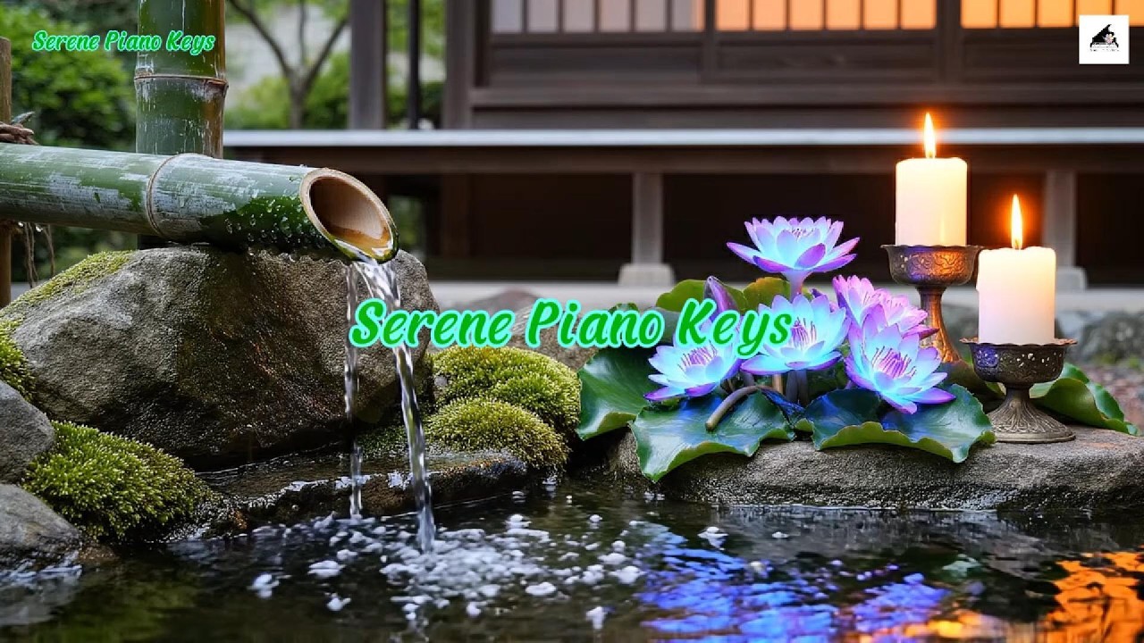 Serene piano keys healing mountain silence for peace