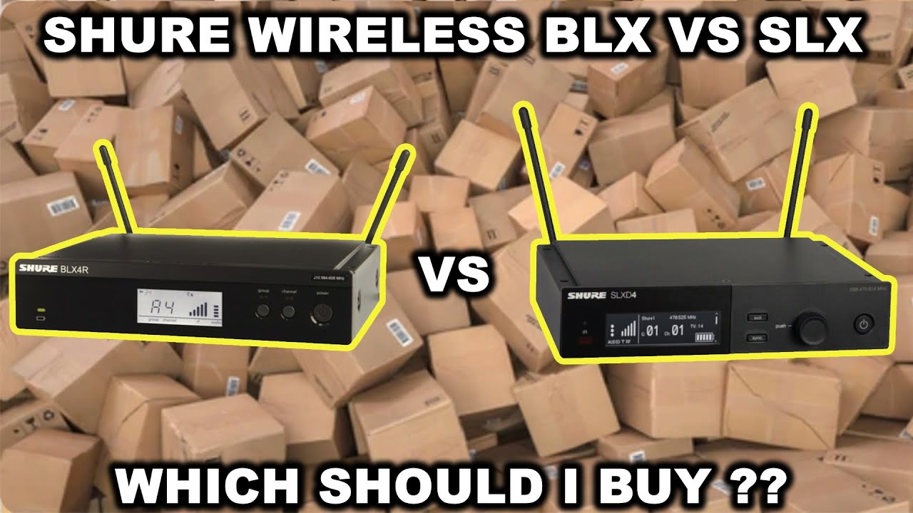 SHURE WIRELESS BLX-4R VS SLX-D4 HEAD TO HEAD (DETAILED REVIEW & UNBOXING)