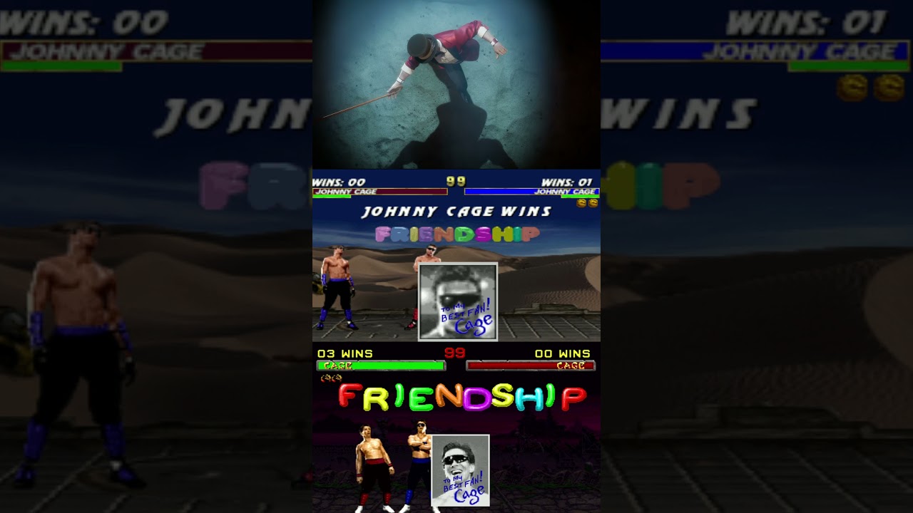 Johnny Cage Friendships Evolution Comparison 