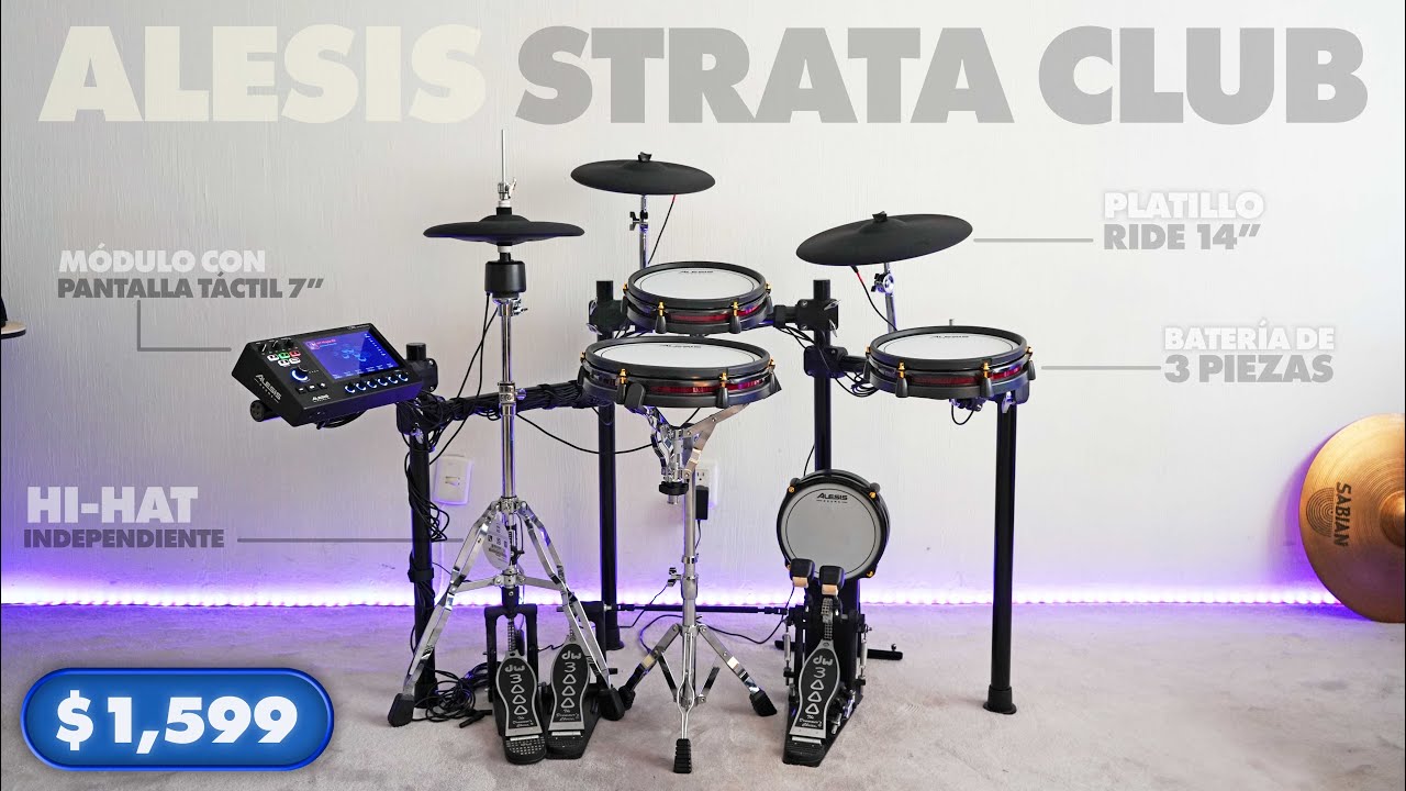 Esta es la bater&iacute;a Alesis m&aacute;s peque&ntilde;a pero m&aacute;s poderosa - Alesis Strata Club