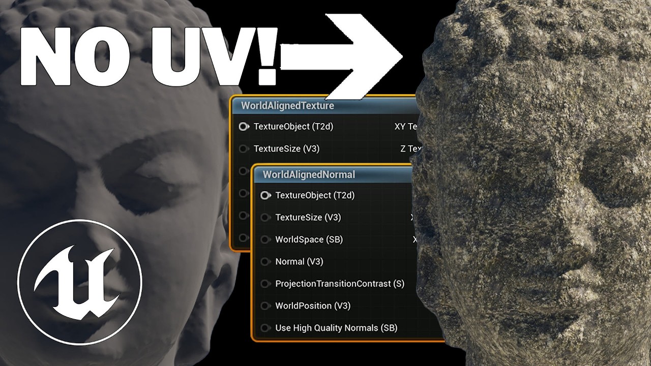 Выровненные по миру узлы и текстурированные объекты без UV-координат | Материалы Unreal Engine