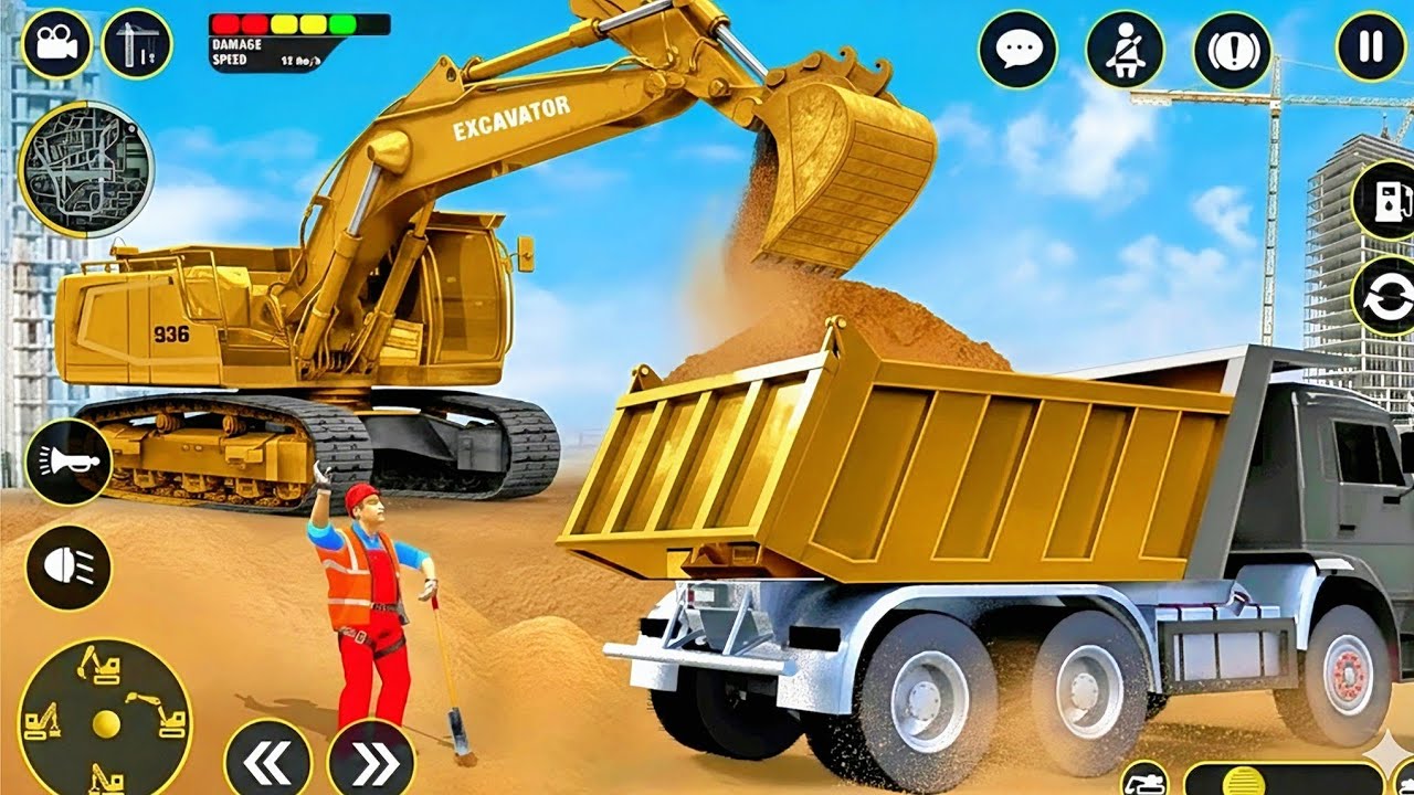 New Large Road Construction 🚧 | Heavy Excavator Working Simulator - Popular Games 🎮