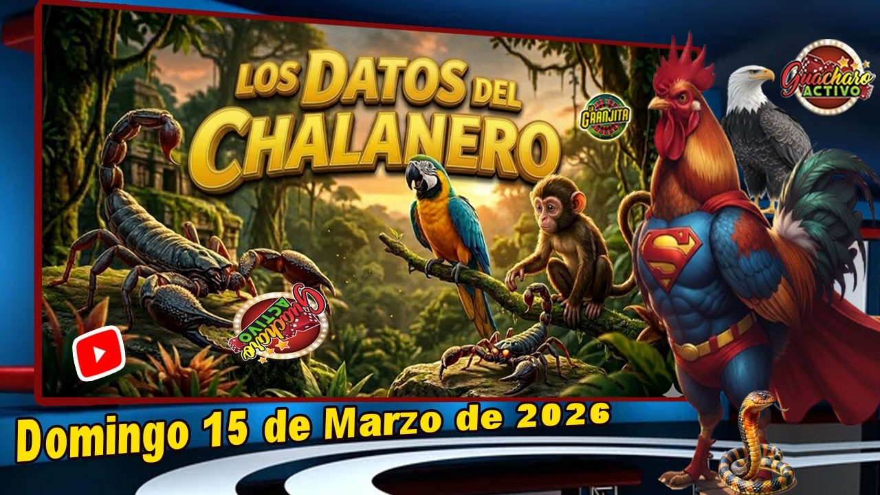 🎯 LOS DATOS DEL CHALANERO &ndash; PARA LA GRANJITA Y LOTTO ACTIVO &ndash; DOMINGO 15 MARZO 2026🎯