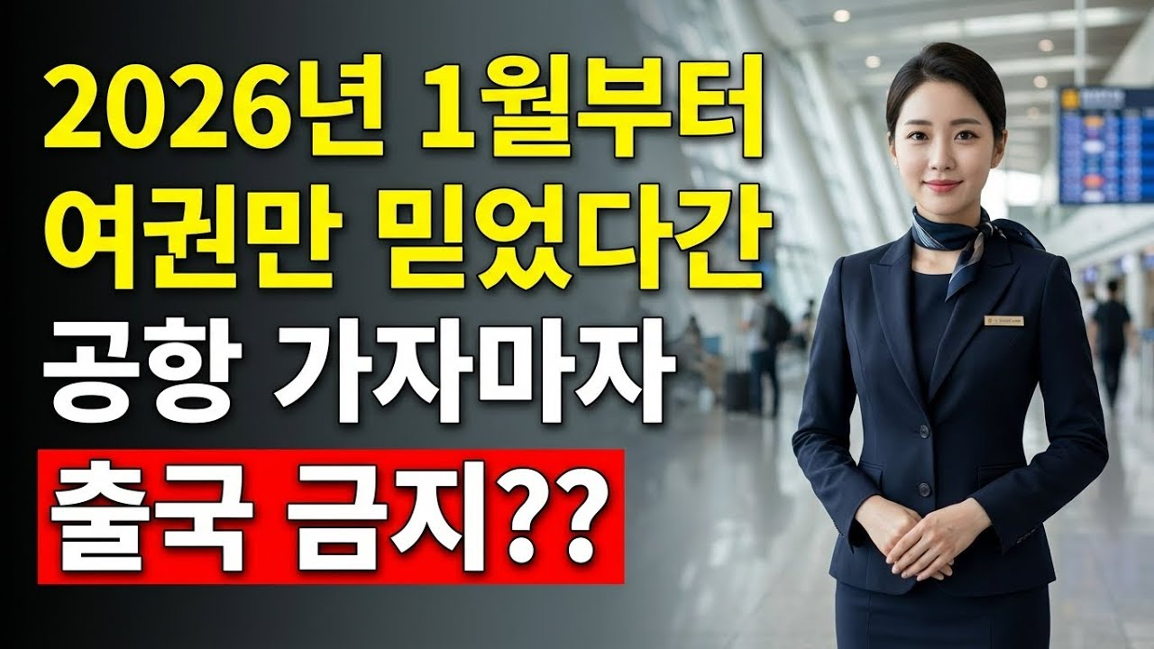 2026년 1월, 여권만 들고 공항 갔다간 '출국 금지' 당합니다! (해외여행 긴급 변경사항 16가지)
