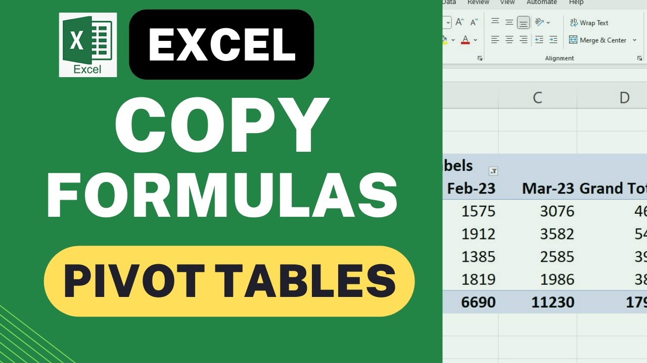Как копировать формулы в сводную таблицу