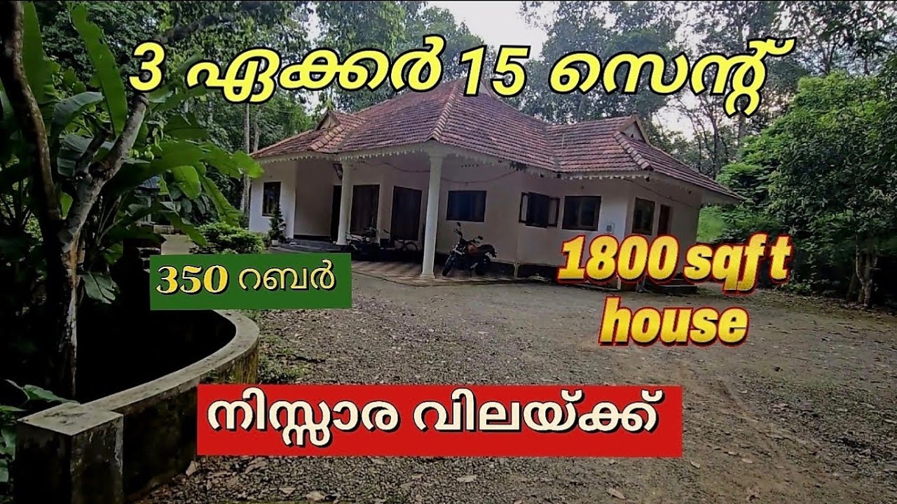 3 ഏക്കർ 15 സെന്റ്  നിസ്സാര വിലയ്ക്ക്  call:9947377141 വാർത്ത വീട്