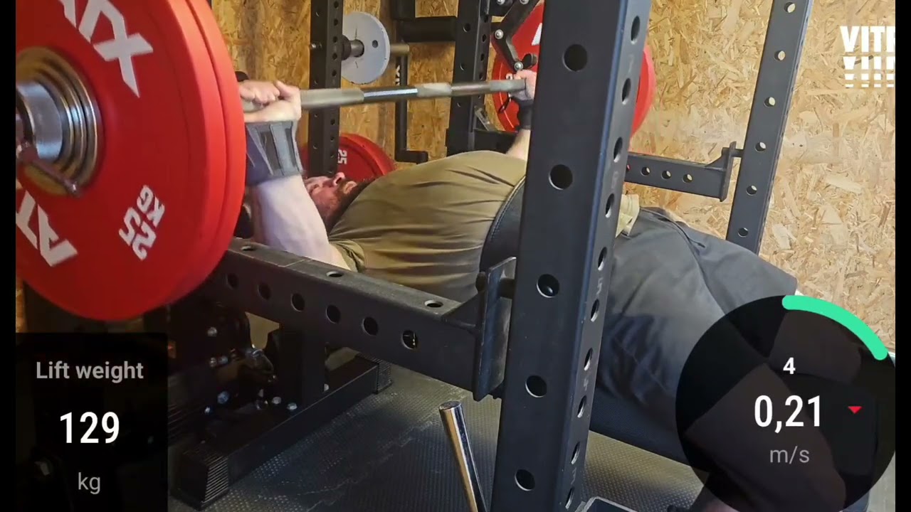 Spoto Bench : 129kg x5@0,22m/s