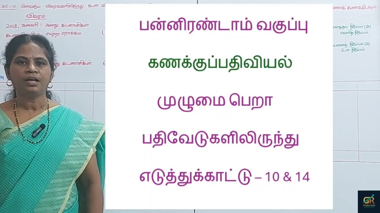 12th Accountancy -  Ln 1- Example - 10 & 14