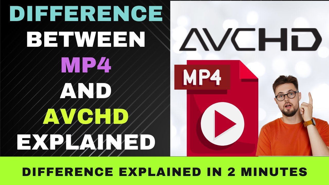 Difference Between AVCHD and MP4:  MP4 vs AVCHD Explained in 2 Minutes