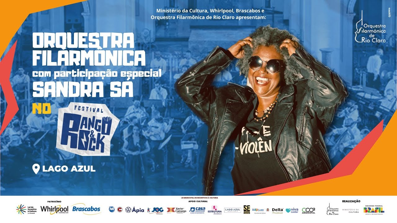 Orquestra Filarmônica de Rio Claro & Sandra de Sá | Show Oficial – Aniversário de Rio Claro-SP 2025