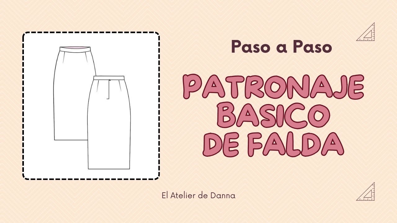 Patronaje Básico de Falda - Fácil y rápido - Para Principiantes 🧵🪡.