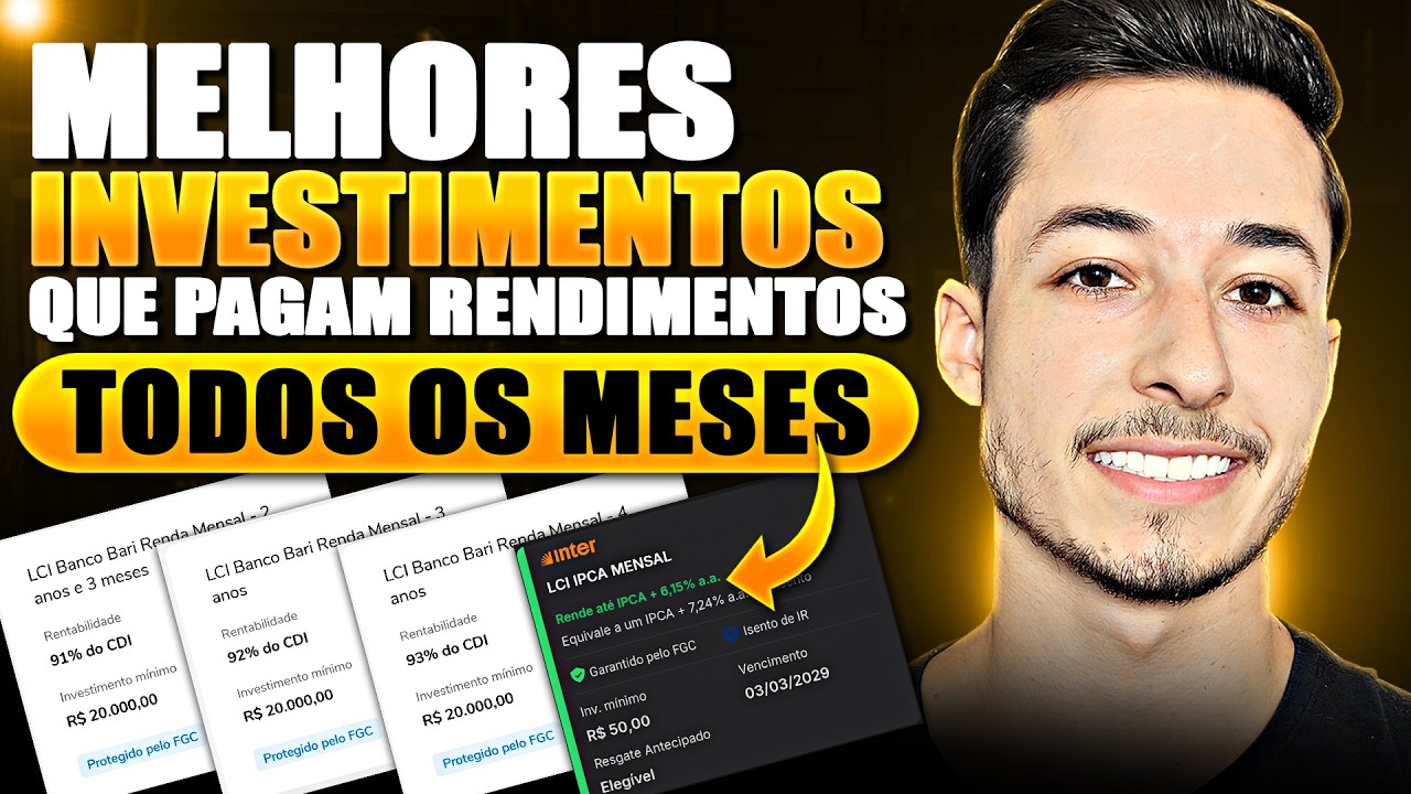 Os MELHORES INVESTIMENTOS de RENDA FIXA que pagam RENDA MENSAL!