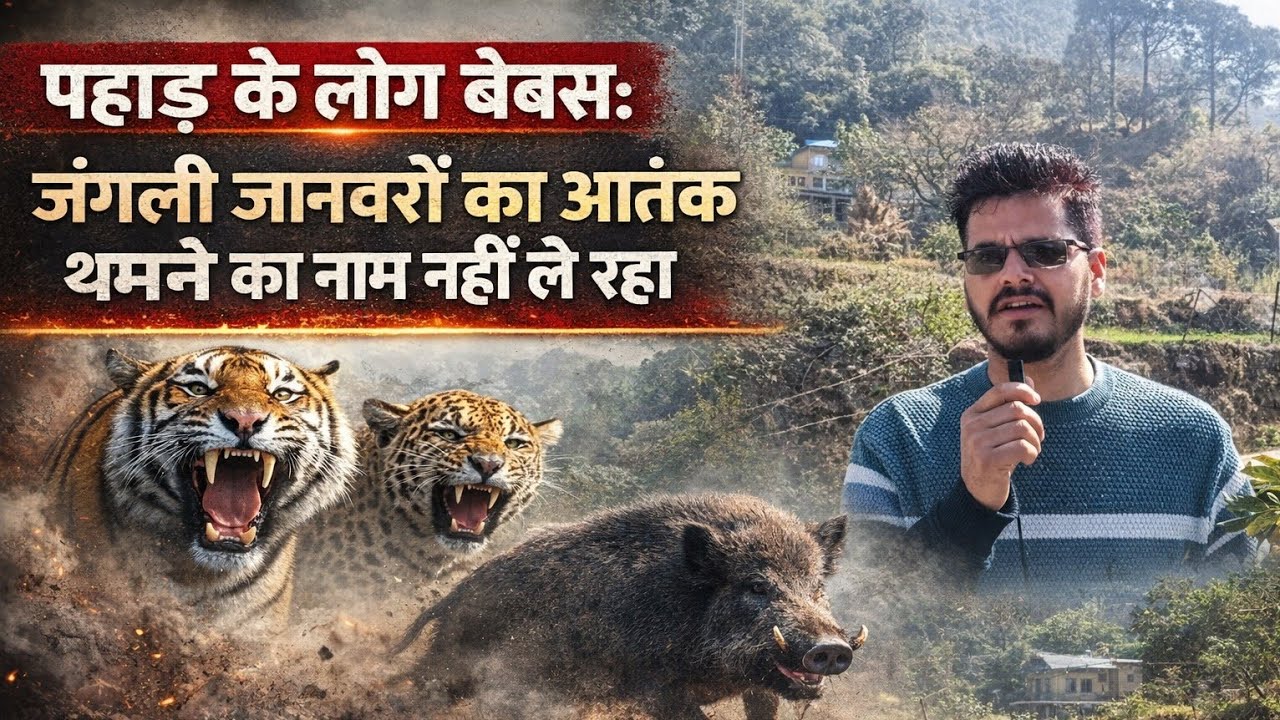 पहाड़ के लोग बेबस: जंगली जानवरों का आतंक थमने का नाम नहीं ले रहा
