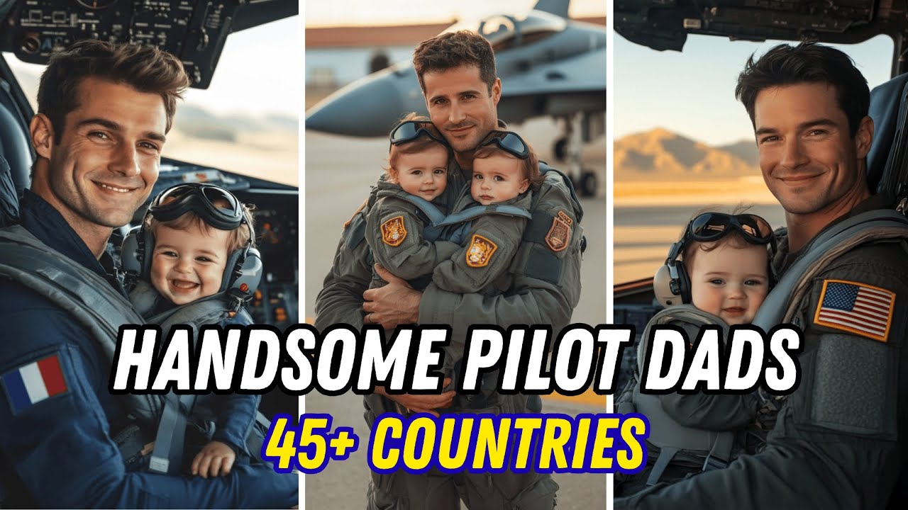 Emotional Pilot Dad Moments | Handsome Dads | Reimagined by AI | 45+ Countries |  Midjourney