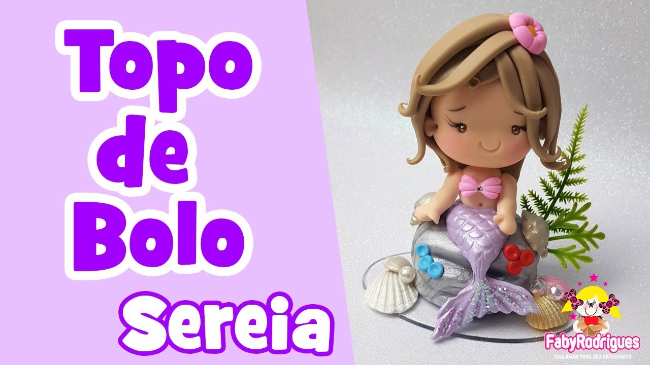 Topo de bolo Sereia