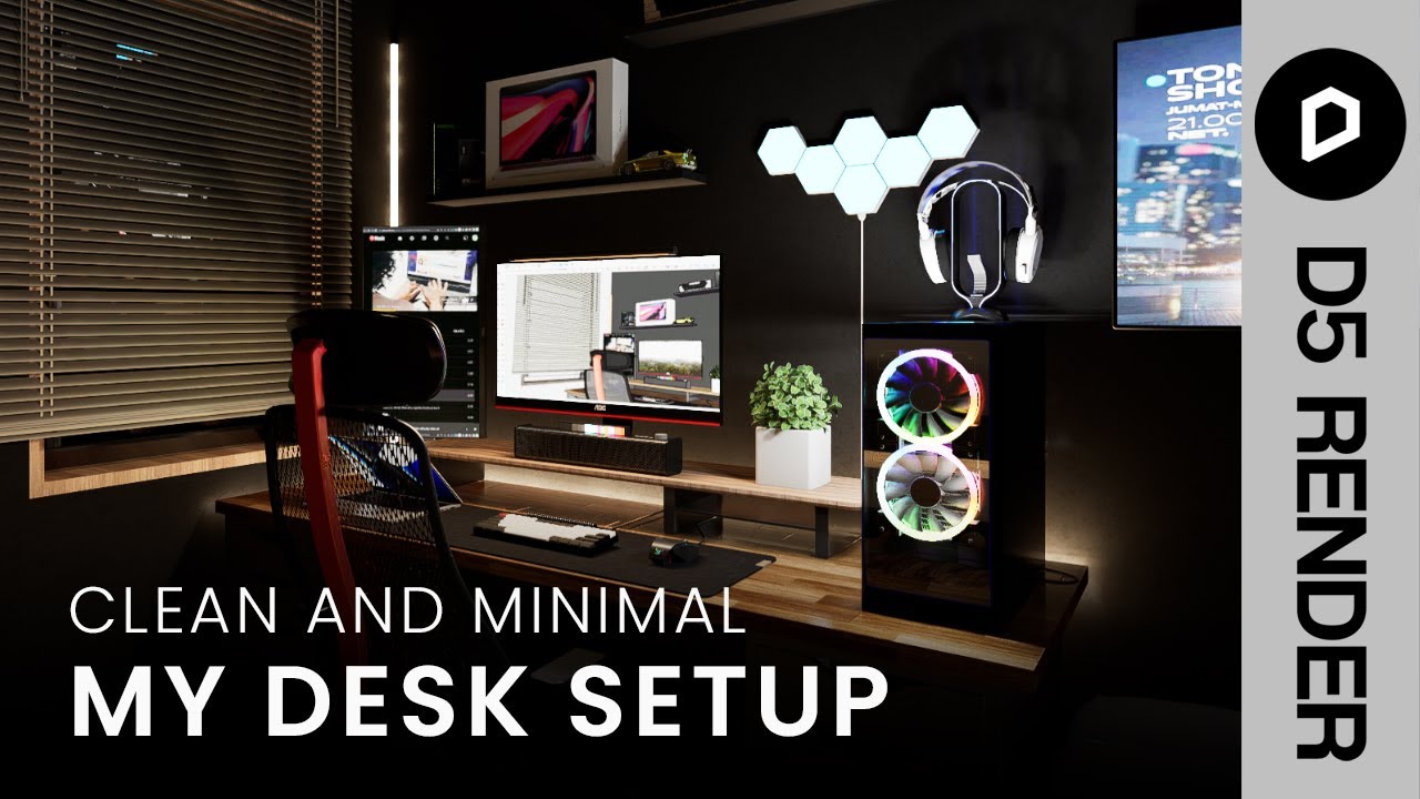 MY DESK SETUP PC RENDERING INTERIOR D5 RENDER #17
