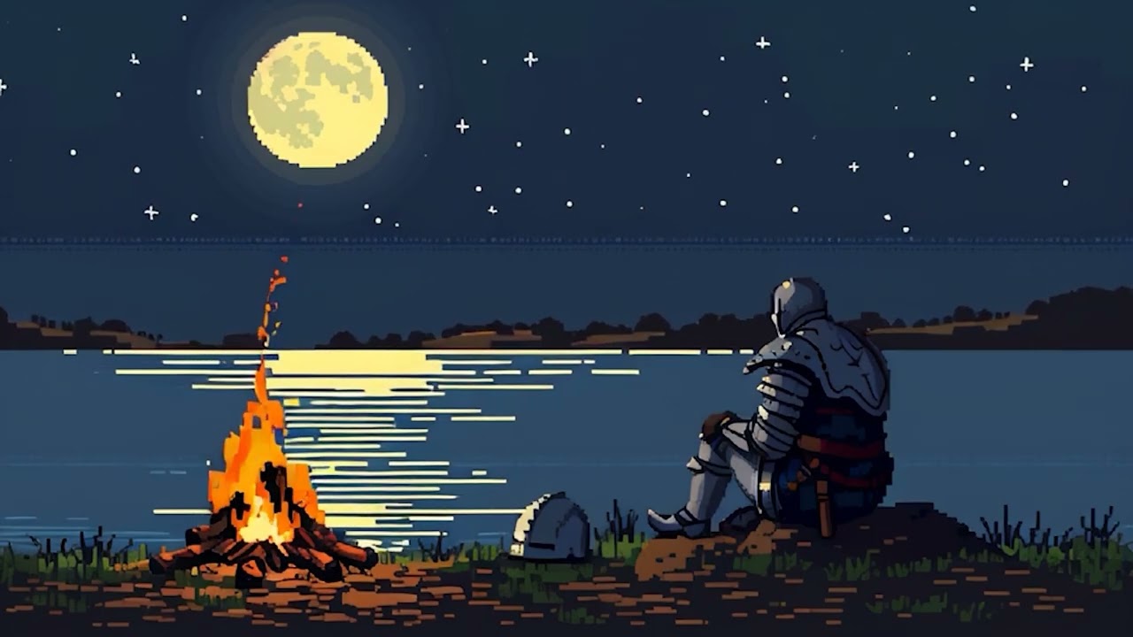 Rest under moonlight – Relaxing medieval music by the lake