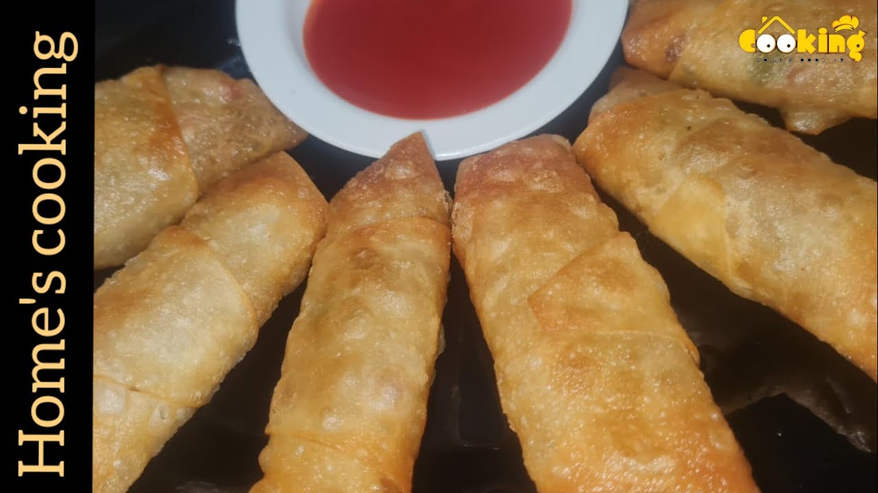 chicken spring rolls recipe by Home's cooking | Ramzan special recipe | snacks |