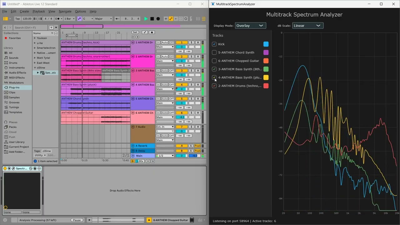 Multitrack Spectrum Analyzer Demo