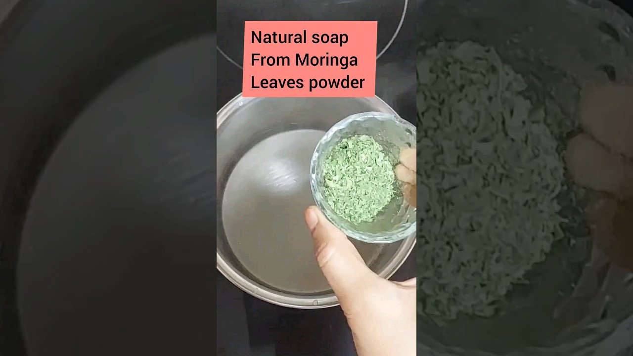 💯% natural ayurvedic moringa soap preparation #herbal cosmetics #shorts