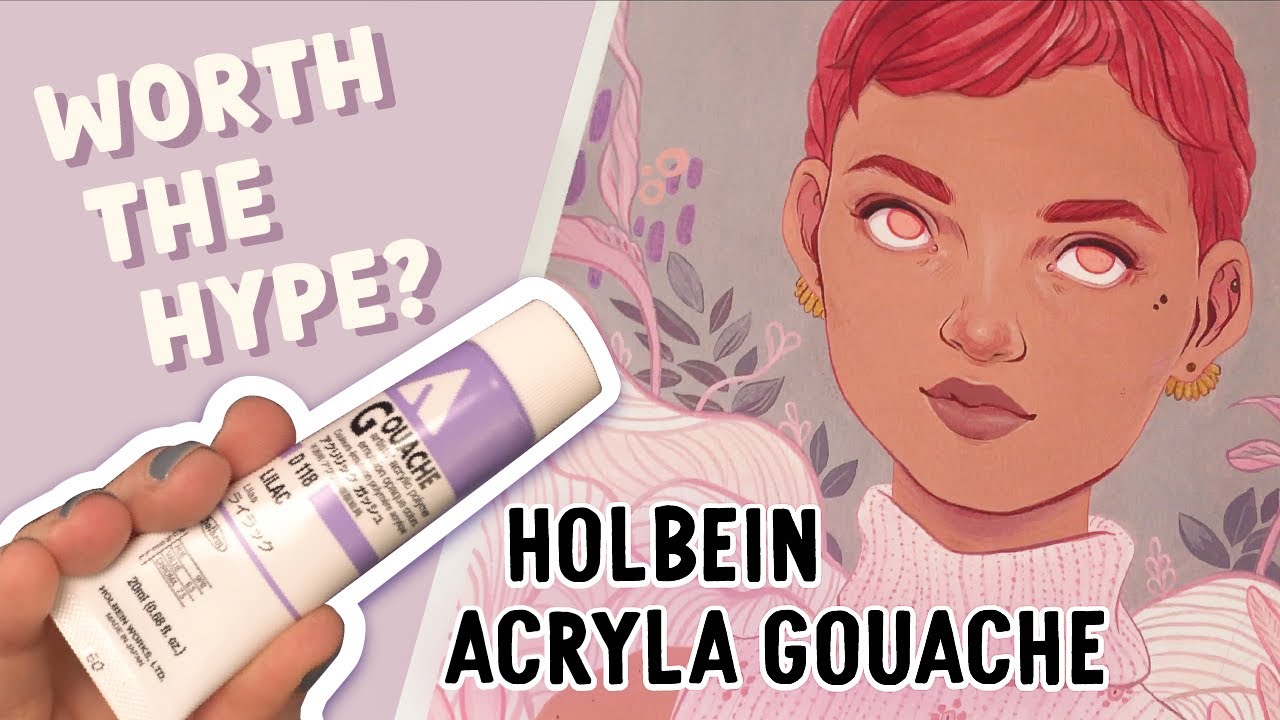 Акриловая гуашь Holbein ✨ Обзор, руководство и советы (плюс процесс рисования) — Acrylic Speedpai...